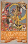 Potrhaný plakát z letních olympijských her ve Stockholmu 1912